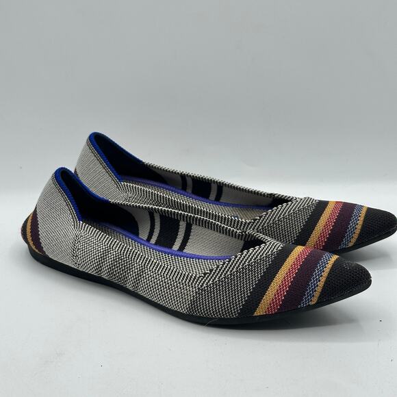 ROTHY'S The Point Flats Inverse Stripe Sz 7 - Picture 2 of 8